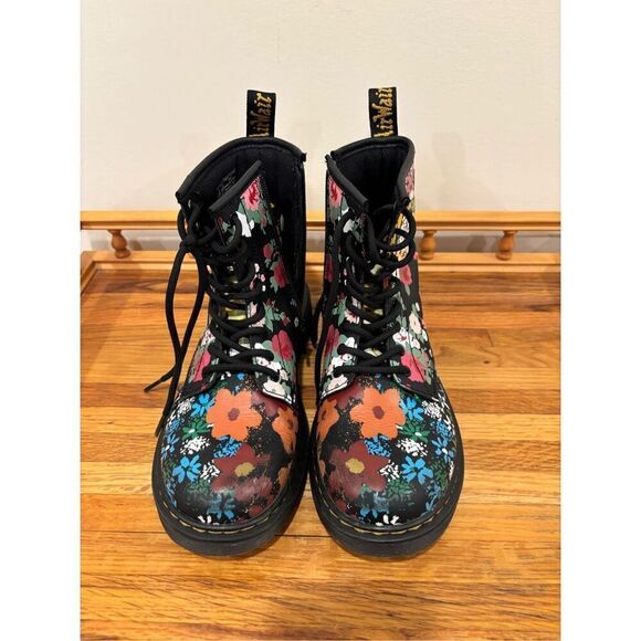 Dr. Marten’s Womens Floral Mash Up Lace Up Fashion Boot Multicolor Size 5 - Picture 4 of 6